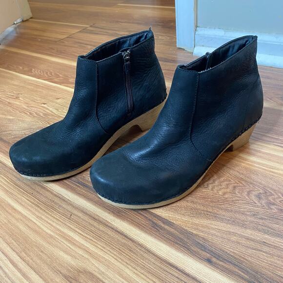DANSKO Maria Nubuck Clog Style Ankle Boots Black Size 42 - Picture 10 of 10